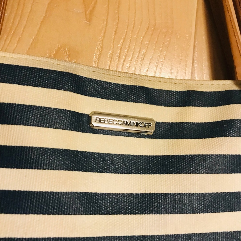 Beautiful Rebecca Minkoff nautical blue and white striped tote - Picture 7 of 14